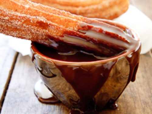 Churros with Chocolate Dip vertical