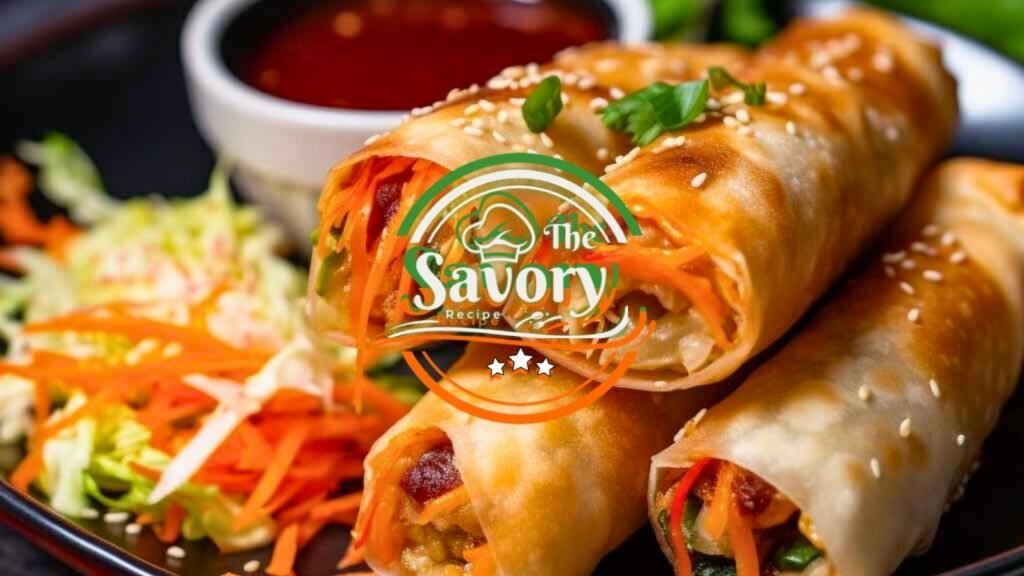 Fresh spring rolls with rice paper and vegetables