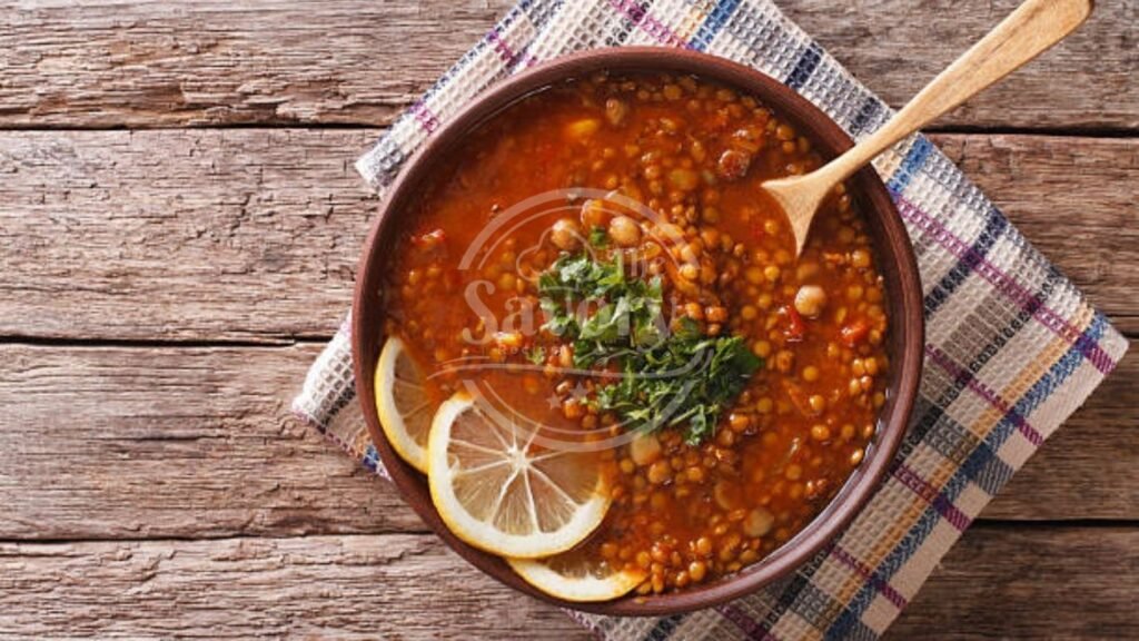 Moroccan Lentil Soup cooking with spices